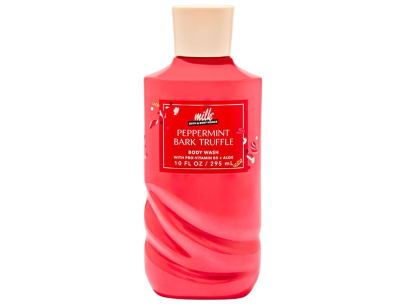 Bath & Body Works Milk Body Wash, Peppermint Bark Truffle, 10 fl oz/295 mL