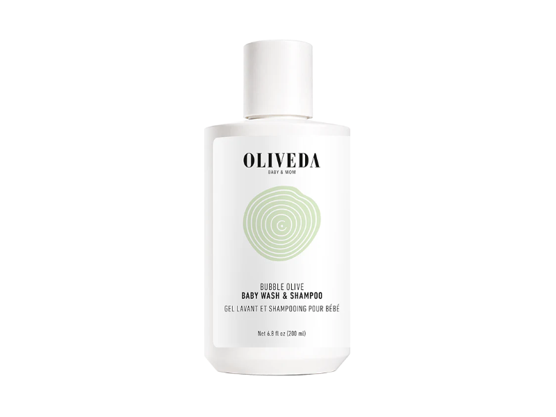 Oliveda Bubble Oliver Baby Wash & Shampoo, 6.8 fl oz/200 mL