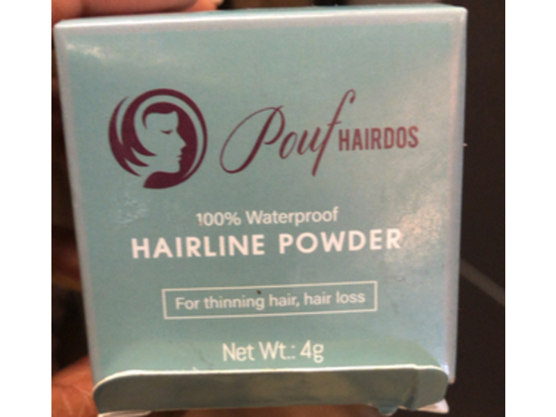 Pouf Hairdos Hairline Powder, Black, 4 g