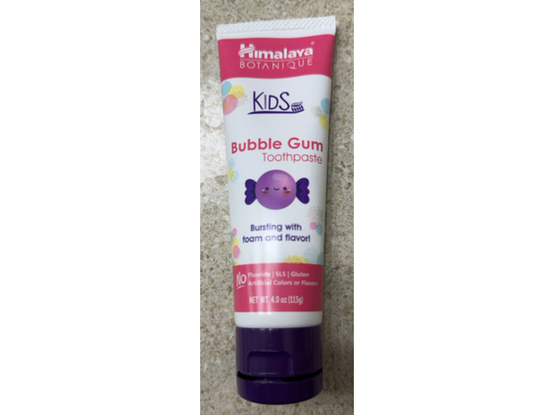 Himalaya Botanique Kids Toothpaste, Bubble Gum, 4 oz/113 g