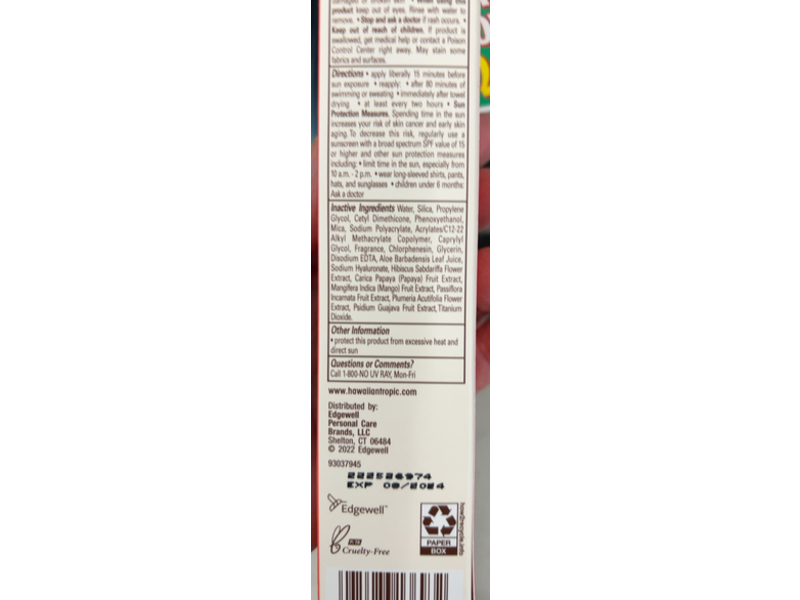 Hawaiian Tropic Sheer Touch Face Serum, SPF 30, 1.4 fl oz/41 mL