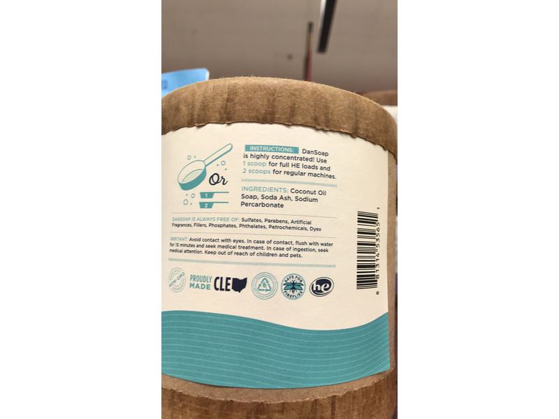 DanSoap Laundry Soap, Unscented, 70 loads