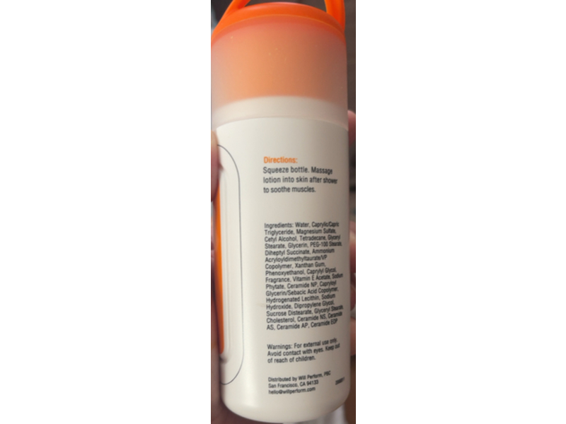 WILL Daily Muscle Soothing Lotion, 6 oz/170 g