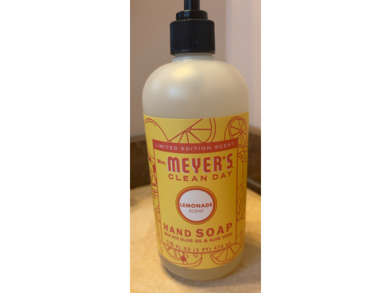 Mrs. Meyer's Clean Day Hand Soap, Lemonade Scent, 16 fl oz/473 mL