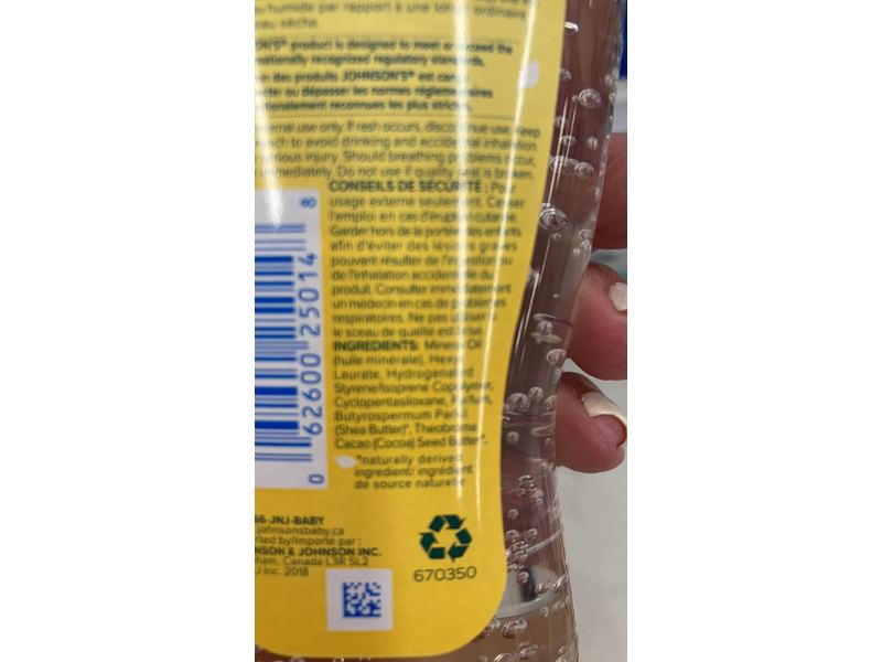 Johnson's Shea & Cocoa Butter Oil Gel, 200 mL