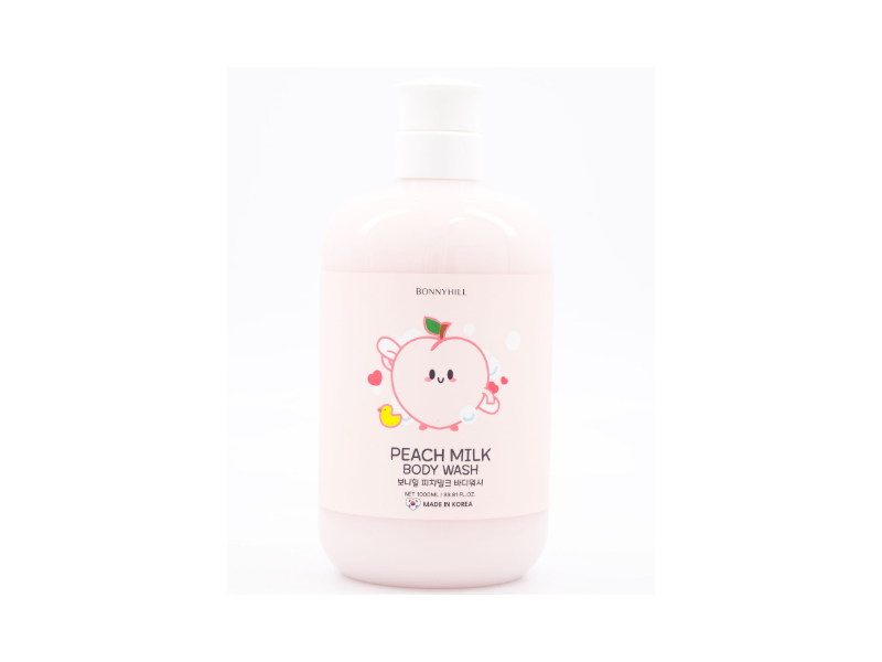 BonnyHill Body Wash, Peach Milk, 33.81 fl oz/1000 mL