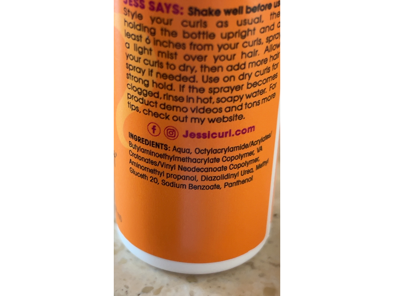 Jessicurl Aquavescent Hair Spray, 2 fl oz/59 mL