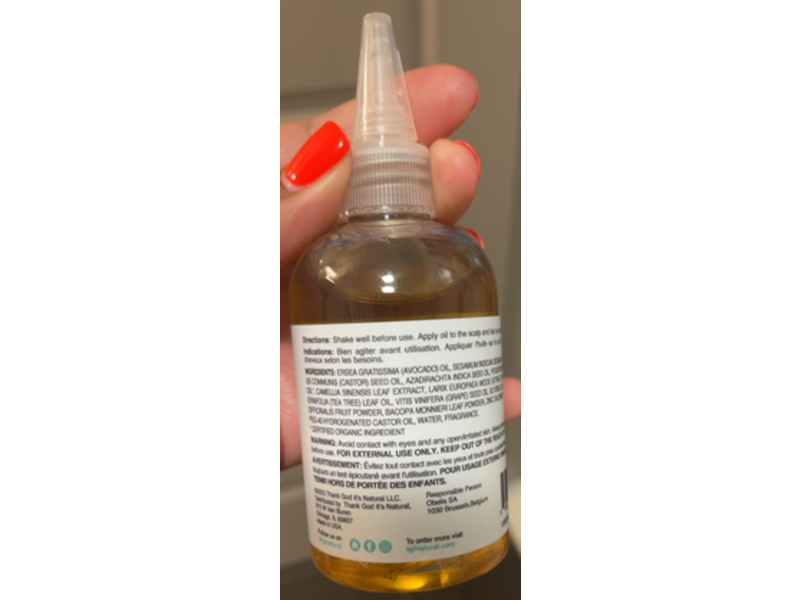 tgin Miracle Styling Ayurvedic Hair & Scalp Oil with Neem Oil+Brahmi Powder, 4 fl oz/120 mL