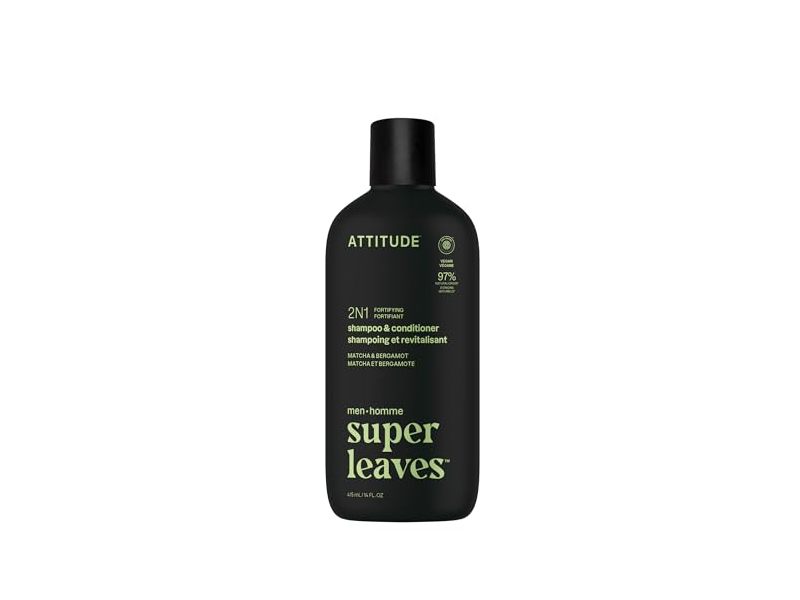 Attitude Super Leaves 2 In 1 Shampoo & Conditioner, Matcha & Bergamot, 14 fl oz/415 mL