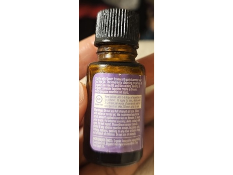 Desert Essence Organic Essential Oil, Lavender Tea Tree, 0.5 fl oz/18 mL