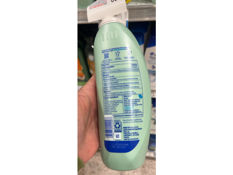 Head & Shoulders Bare Itchy Scalp Relief Dandruff Shampoo,13.5 fl oz/400 mL