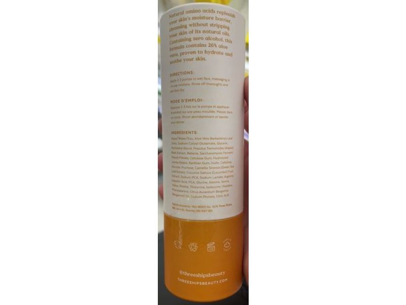 Three Ships Aloe + Amino Acid Cleanser, Purify, 2 fl oz/60 mL