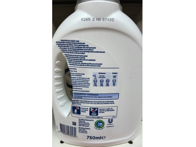 Neutral Fabric Softener, Fresh, 750 mL