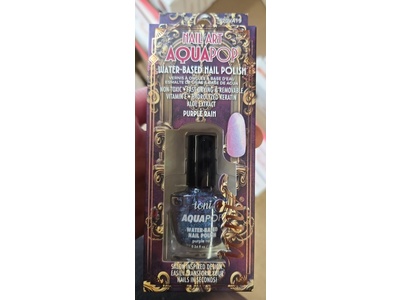 Ioni Nail Art Aquapop Water-Based Nail Polish, Purple Rain, 0.24 fl oz/7 mL