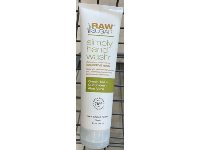 Raw Sugar Simply Hand Wash, Sensitive Skin, 9 fl oz/266 mL