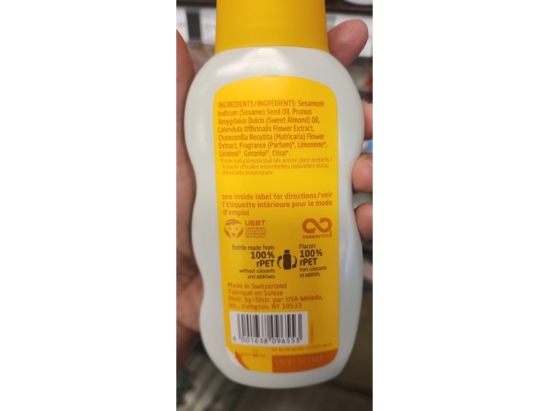 Weleda Comforting Baby Oil, Calendula Extract, 6.8 fl oz/200 mL