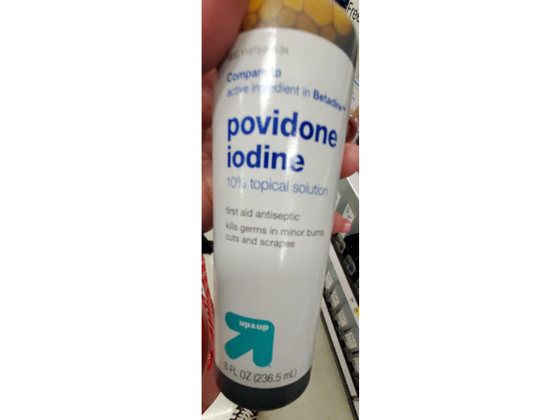 Up & Up Povidone Iodine First Aid Antiseptic, 10% Topical Solution, 8 fl oz/236.5 mL