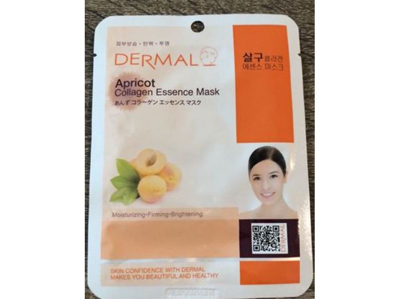 Dermal Apricot Collagen Essence Mask, 0.8 oz/23g, Pack Of 5