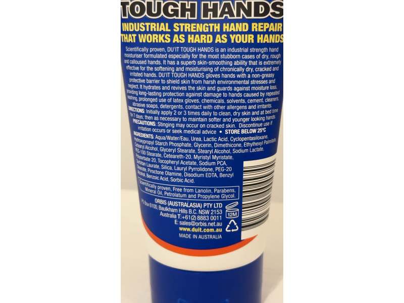Du'It Tough Hands Intensive Skin Repair Cream, Fragrance Free, 150 g