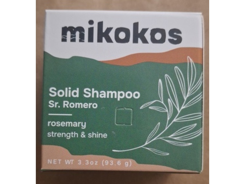 Mikokos Sr. Romero Solid Shampoo, Rosemary, 3.3 oz/93.6 g