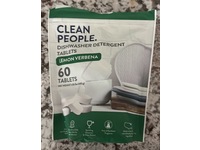 Clean People Dishwasher Detergent Tablets, Lemon Verbena, 480 g, 60 Count - thumbnail 2