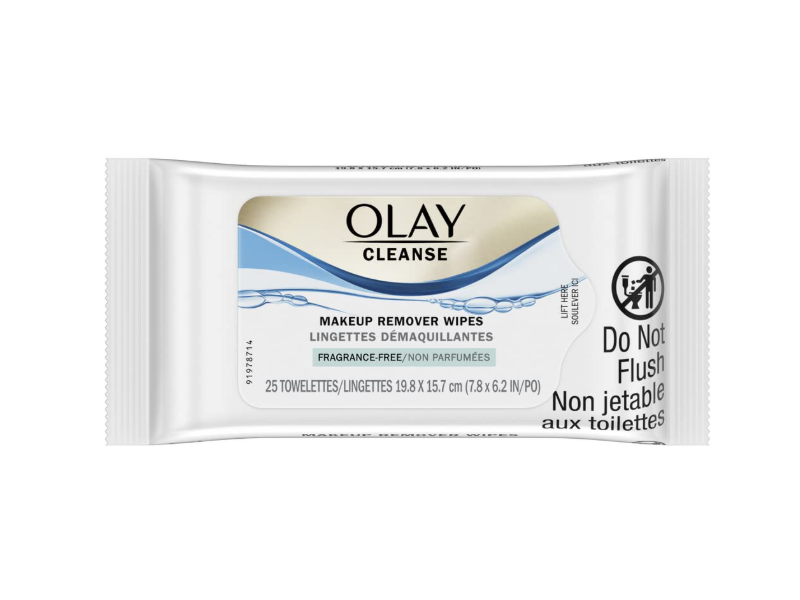Olay Cleanse Makeup Remover Wipes, Fragrance-Free, 25 count