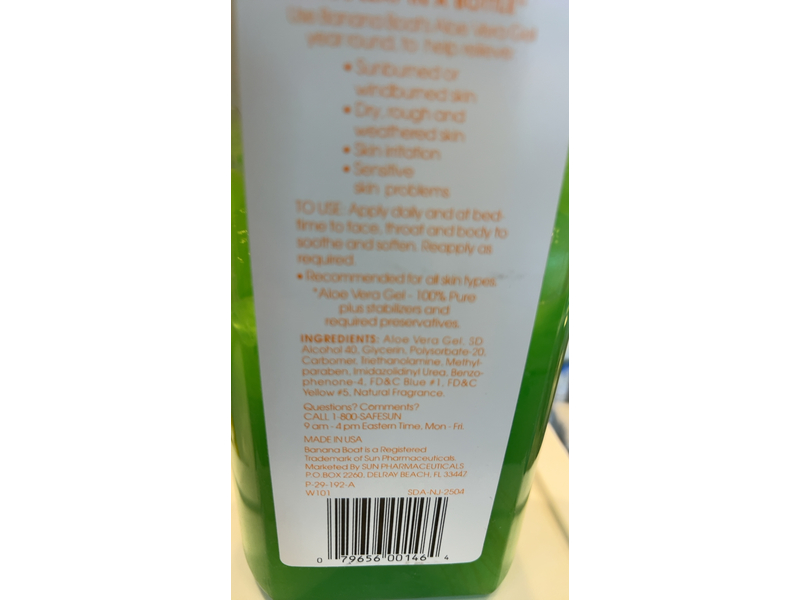 Banana Boat Therapeutic Gel, Aloe Vera, 32 oz/910 g