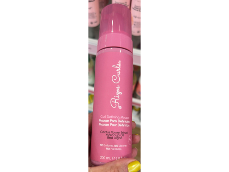 Rizos Curls Curl Defining Mousse, Cactus Flower Extract, Maracuja Oil, Red Algae, 6.8 oz/200 mL