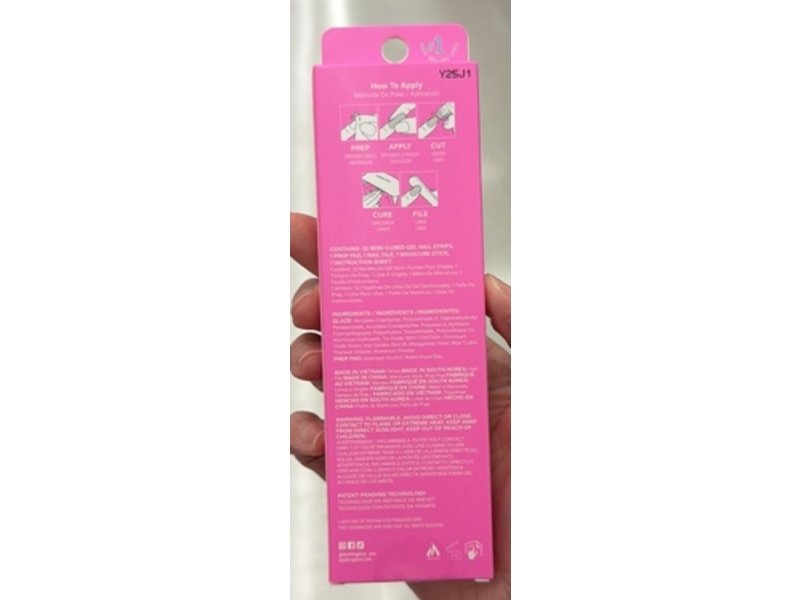 Dashing Diva Glaze Color LED Semi-Cured Gel, Magenta Madness, 32 Count