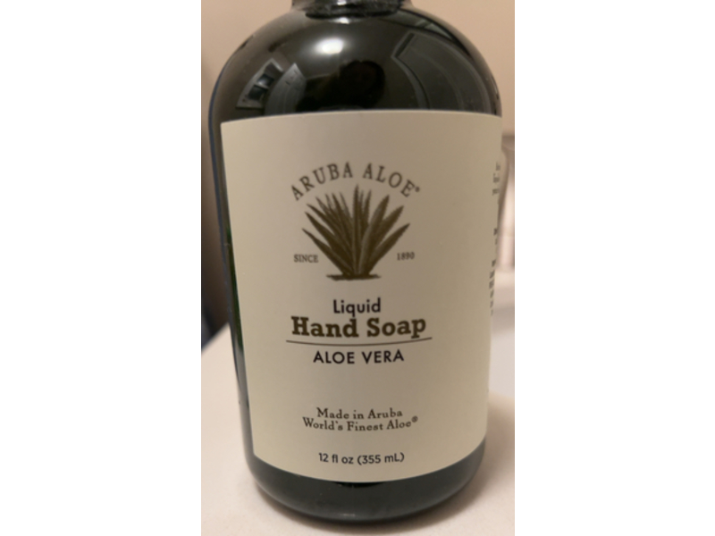 Aruba Aloe Liquid Hand Soap, Aloe Vera, 12 fl oz/355 mL