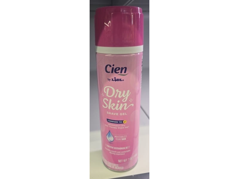 Cien Dry Skin Shave Gel, Vitamin E, 7 oz