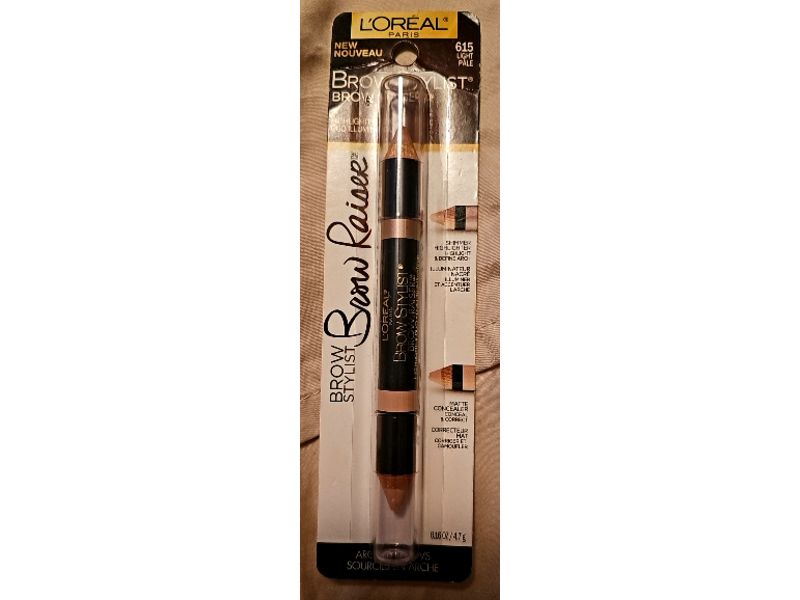 L'Oreal Paris Brow Stylist Brow Raiser Highlighter Duo, 615 Light, 0.16 oz/4.7 g