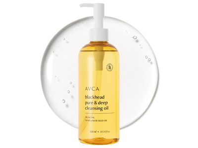 Avca Blackhead Pure & Deep Cleansing Oil, Olive Oil + Sunflower Seed Oil, 10.14 fl oz/300 mL