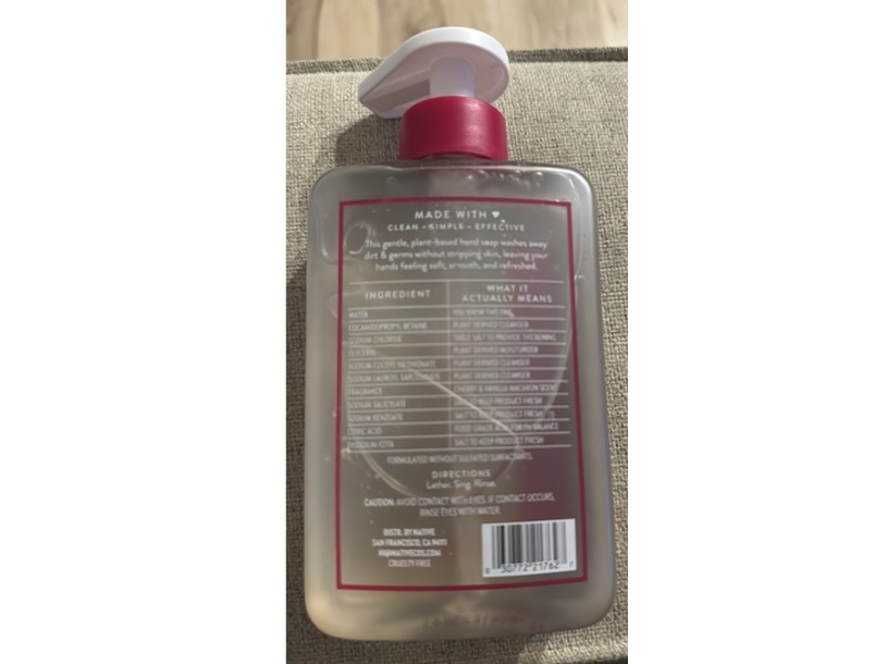 Native Hand Soap, Cherry & Vanilla Macaron, 13 fl oz/384 mL