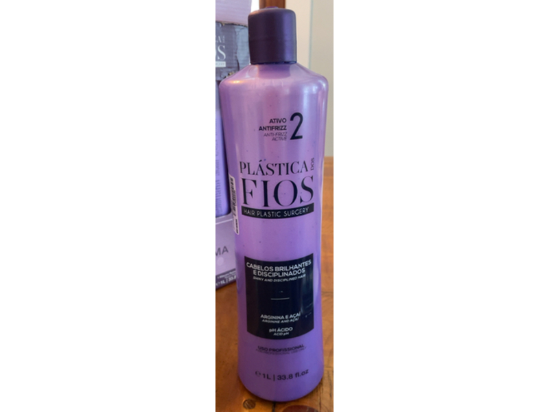 Cadiveu Plastica Dos Fios Anti - Frizz Active Hair Plastic Surgery, Arginine & Acai, 33.8 fl oz/1 L