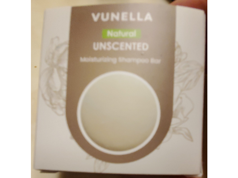 Vunella Moisturizing Shampoo Bar, Unscented, 1.9 oz