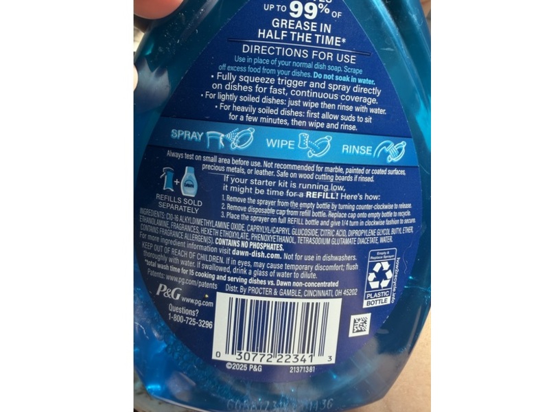 Dawn Powerwash Dish Spray, Tropical Blend Scent, 16 fl oz/473 mL