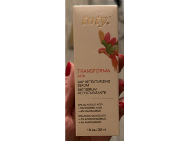 toty. Transforma AHA 360º Retexturizing Serum, 1 fl oz/30 mL
