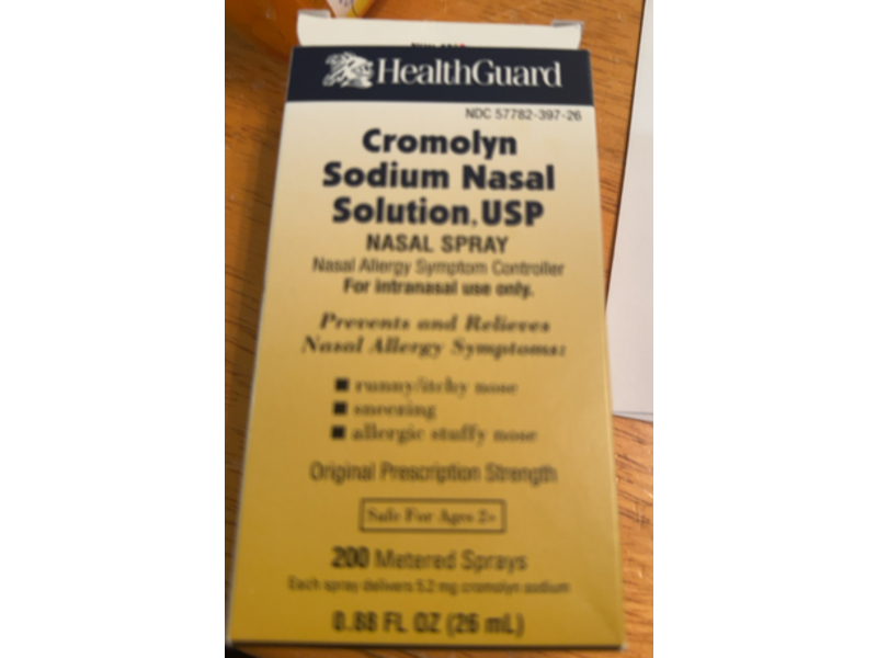 HealthGuard Cromolyn Sodium Nasal Solution Nasal Spray, 0.88 fl oz/26 mL