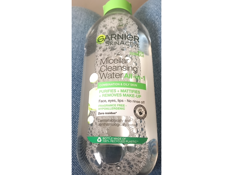 Garnier Skin Active All In 1 Micellar Cleansing Water, Combination & Oily Skin, 400 mL