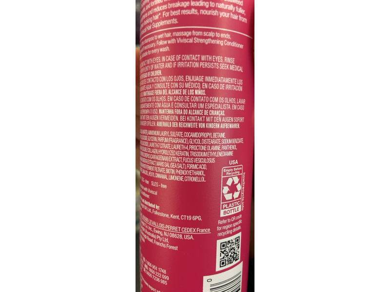 Viviscal Thickening Shampoo, Biotin & Keratin, 8.45 fl oz/250 mL