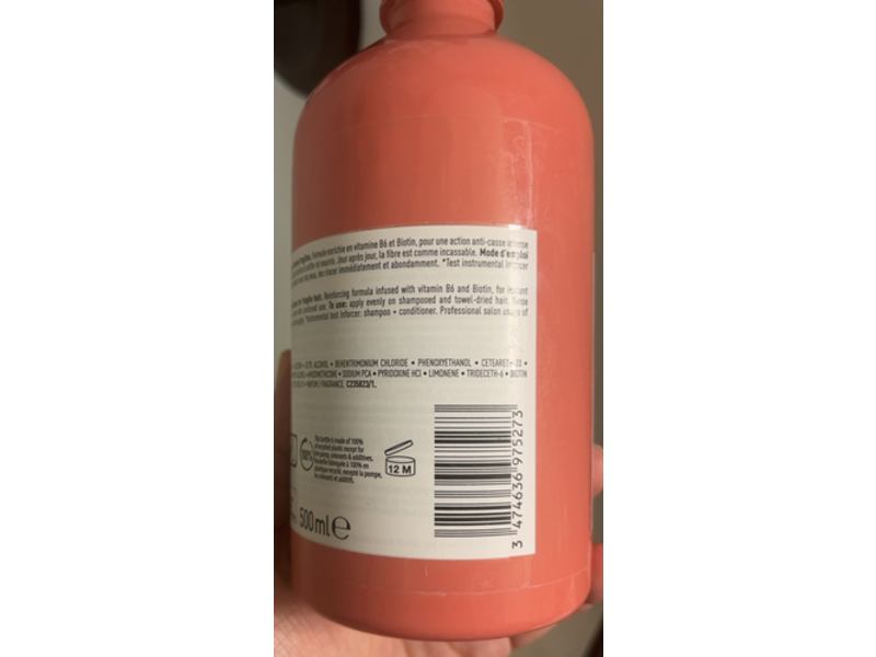 L'Oreal Professionnel Inforcer Conditioner, B6+ Biotin, 16.9 fl oz/500 mL