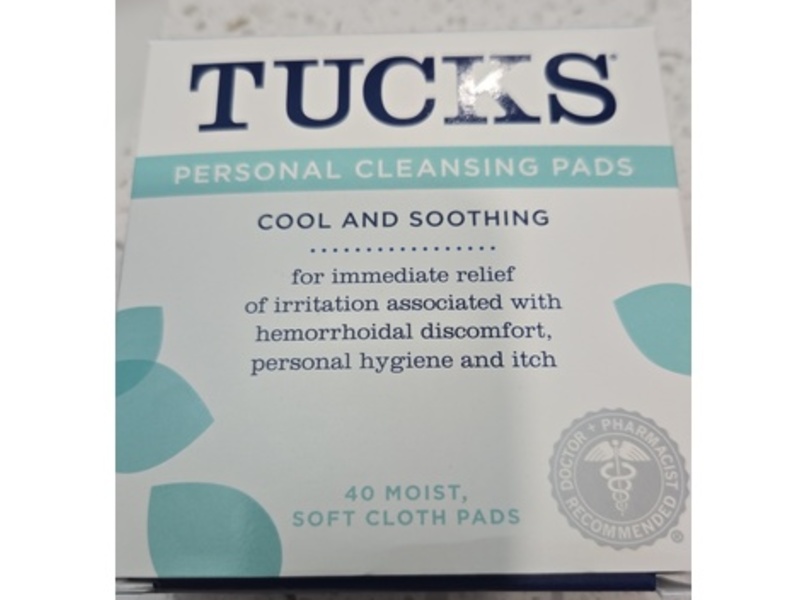 Tucks Cool And Soothing Personal Cleansing Pads, 40 Count