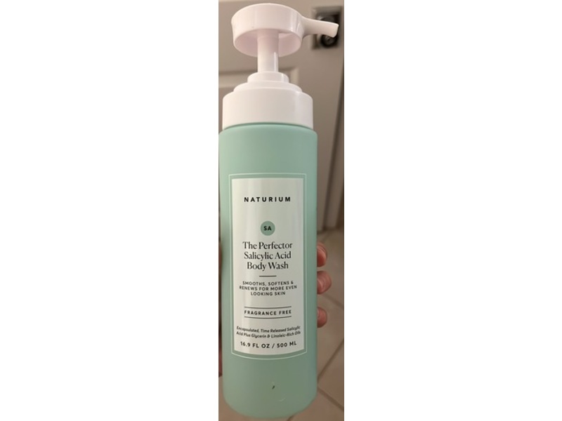 Naturium The Perfector Salicylic Acid Body Wash, Fragrance Free, 16.9 fl oz/500 mL