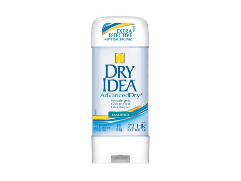 Dry Idea Advanced Dry Antiperspirant & Deodorant Clear Gel, Unscented, 3 oz/85 g, Pack Of 5