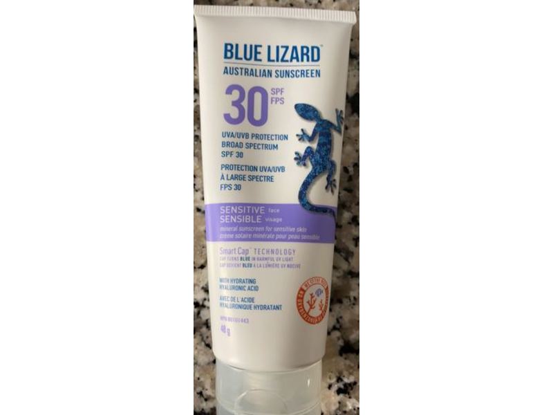 Blue Lizard Sensitive Face Mineral Sunscreen, SPF 30, 1.7 oz/48 g