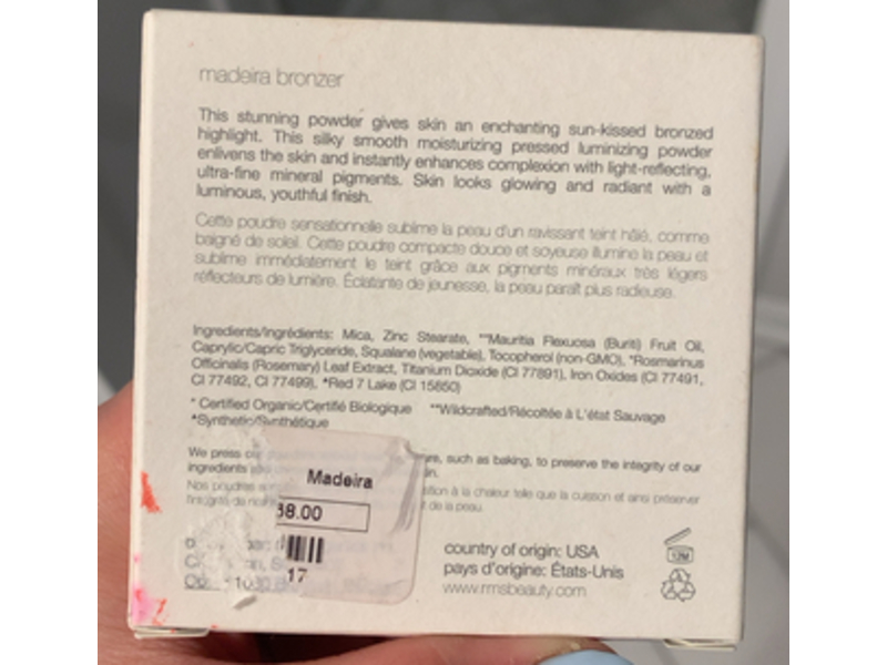 Rms Beauty Luminizing Powder, Madeira Bronzer, 0.52 oz/15 g