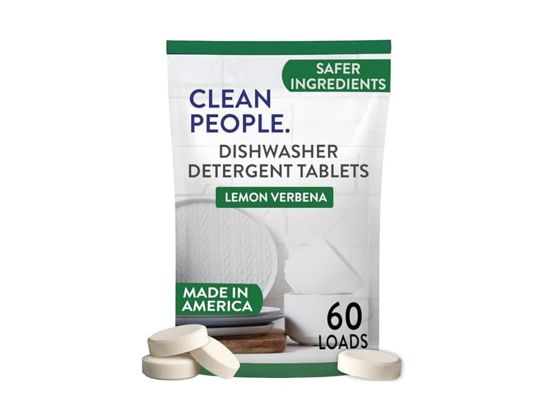 Clean People Dishwasher Detergent Tablets, Lemon Verbena, 480 g, 60 Count