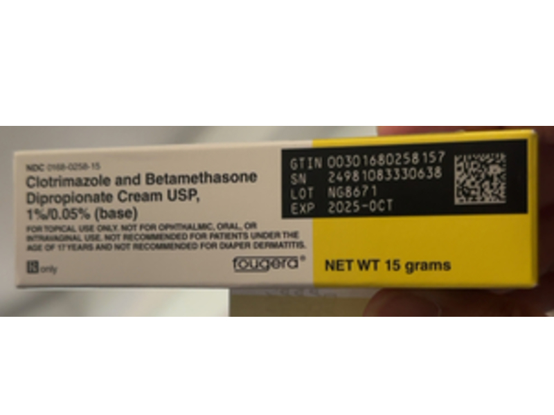 Clotrimazole and Betamethasone Dipropionate Cream, 1% / 0.05 %, 15 g, Fougera (RX)