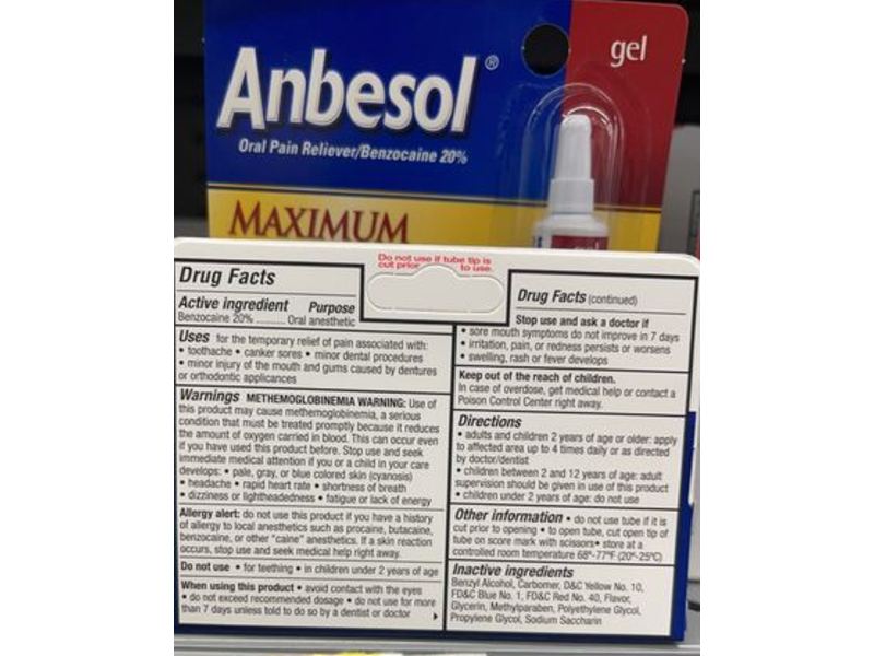 Equate Orasol Oral Anesthetic Gel, 0.33 oz/9.35 g